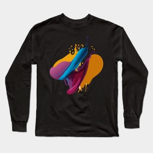 abstract fluid acrylics Long Sleeve T-Shirt